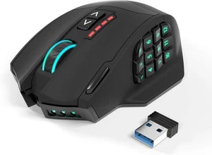 V8 Pro RGB MMO Lag-Free Wireless Gaming Mouse, 16,000 DPI Optical - Picture 1 of 7