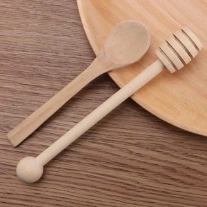 4 Pezzi Cucchiaio Miele in Legno Bastoncini Miele Dipper per Bomboniere - Foto 1 di 11
