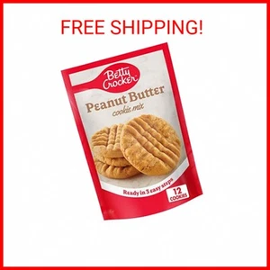 NEW Betty Crocker Peanut Butter Cookie Mix Makes Twelve 12 2 Inch Cookies 7.2 oz - Picture 1 of 2