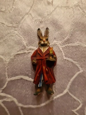 Kleine Wiener Bronze Hase mit Kerze Handbemalt und Signiert mit FB . - Bild 1 von 4