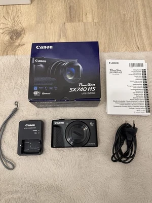 Canon PowerShot SX740 HS Lite Edition Schwarz Digitalkamera 20.3 MP Top Zustand! - Bild 1 von 4