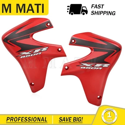 2PCS Left & Right Red Radiator Shrouds Set For Honda XR650R XR 650 R 2000-2007 - Image 1 of 4