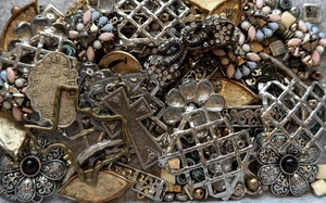 Beads 150+ Metal Assorted Shapes and Sizes for Crafting or Jewelry Making - Picture 1 of 10