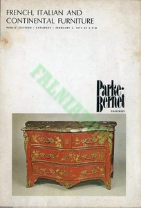 Parke-Bernet Catalog - French Italian Continental Furniture w/results - 2/5/1972 - Bild 1 von 2