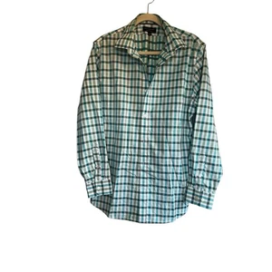 Banana Republic Mens Fit Long Sleeve Button Up Shirt Sz L Green Blue - Picture 1 of 6