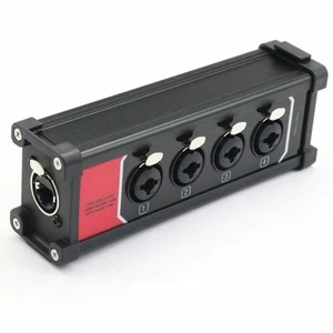 4 Channel Multi Audio Snake Box 1/4" TRS Stereo Female to Over RJ45 Cat5/6 Et... - Picture 1 of 9