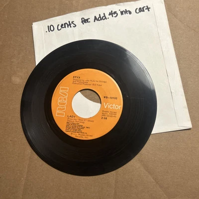 Styx Sticks Lady/Children Of The Land 1972 Rca Victor 45 - Image 1 of 4