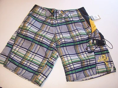 NUEVO ZOO YORK natación boardshorts board shorts traje de baño Estatua de la Libertad a cuadros 30 Foto 1 de 4