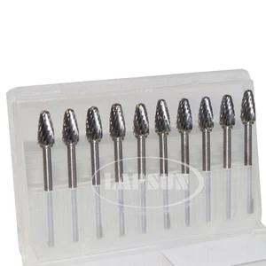 10x 1/8" 3mm Tungsten Carbide Burr Cutter Files Point Drill Bit Set CNC CED F6 a - Picture 1 of 1