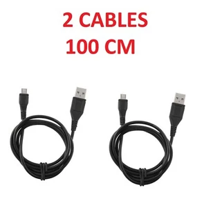 2 X Câble USB recharge manette pour Sony Playstation 4 PS4 - 1 mètre - Imagen 1 de 5