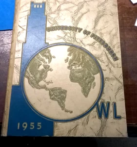 (Pgasteelers1) University of Pittsburgh Yearbook "Owl" 1955 424 Pages. Excellent - Picture 1 of 8