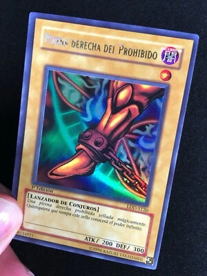 Yugioh MISPRINT! Left leg of the Forbidden One LDD-S120 1ST ULTRA (NM) Spanish - Image 1 of 2