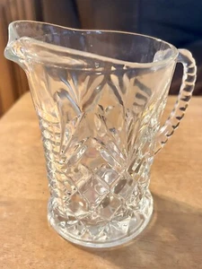 VTG 1960’s Anchor Hocking Prescut Pineapple Clear Glass 5" Creamer Jar Pitcher - Picture 1 of 4