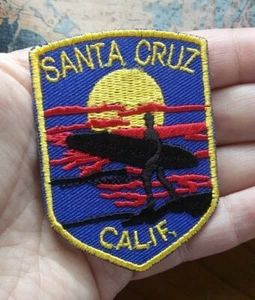 VINTAGE SURF santa cruz Surfing VACATION CALIFORNIA  Patch - Sew On - Picture 1 of 6