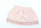 Primark Girls Pink Cotton A-Line Skirt Size 3-4 Years Regular - Christmas