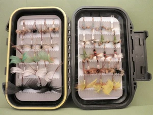 MayFlies para pesca con mosca, 36 moscas de mayo en caja, Drakes, Wulff, mosca de mayo gastada, BOXM6 - Imagen 1 de 11