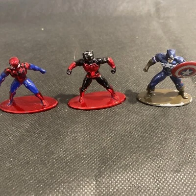 Marvel 2” Metal Figurines, Spider-Man, Ant man And Captain America - Image 1 of 4