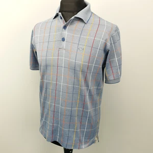 Polo Paul & Shark piccola uomo a quadri manica corta blu vestibilità regolare yachting - Foto 1 di 7