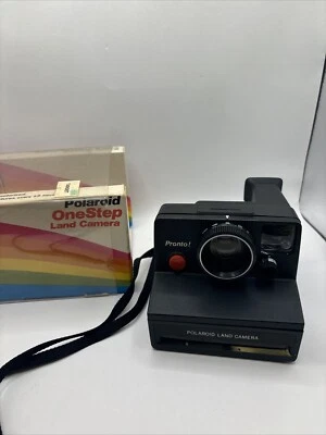 Macchina fotografica terrestre Polaroid Pronto Film 600 vintage con scatola originale non testata leggi - Immagine 1 di 4