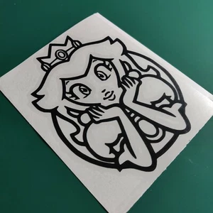 Super Mario Peach Style #2 LARGE 290mm Decal Sticker Car/Van/Bike/Window Vinyl - Picture 1 of 4