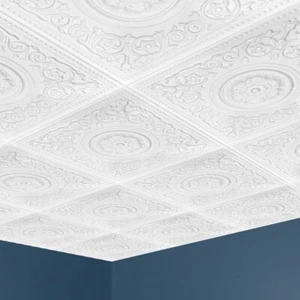 BESTSELLER, Deckenfliesen, KLEBEN, 20"" x 20"", SCHAUM, MAJESTÄT weiß - Bild 1 von 4