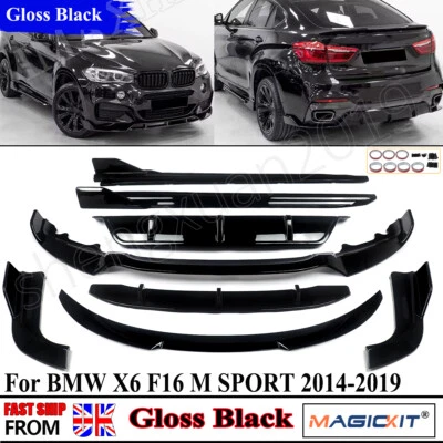 MAGICKIT FOR BMW X6 F16 M SPORT REAR DIFFUSER FRONT SPLITTER SPOILER SIDE SKIRTS BODY KIT