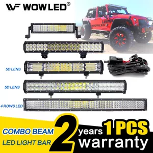 WOWLED - 12V LED Arbeit Dach Lichter Bar Flut Spot Beam Fahrlicht SUV Wohnmobil LKW - Bild 1 von 15