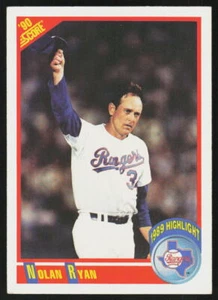 1990 Score Nolan Ryan #696 BASEBALL Texas Rangers - Picture 1 of 2
