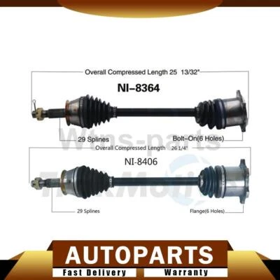 For INFINITI Q45 2002-2006 Rear CV Joint Axle Shaft TrakMotive 2PCS - Image 1 of 4