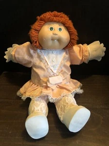 VTG Cabbage Patch Kids Doll 1985 Red Hair Dimples Green Eyes Tooth - Picture 1 of 12