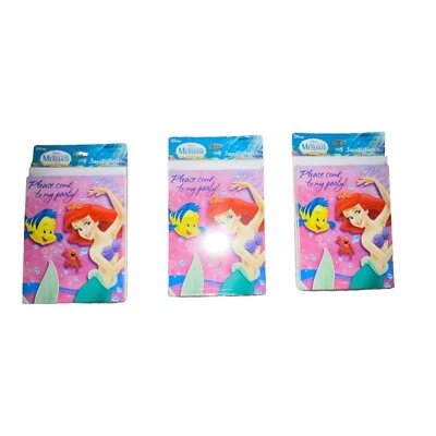 NIP Hallmark Disney Little Mermaid Ariel Birthday Party Invitations 3 Packs of 8 - Image 1 of 3