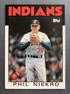 1986 Topps Traded #77T Phil Niekro (Cleveland Indians) HOF! - Picture 1 of 2