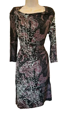 Vivienne Westwood Dress Rare Orgy Mythology print draped stretch Jersey Size M - Image 1 of 4