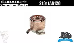 SUBARU Impreza WRX STI Forester Genuine OIL COOLER COMPLETE OEM 21311AA120 - Picture 1 of 12