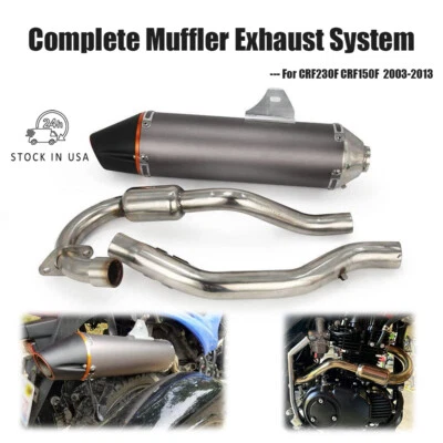 Sistema de silenciador de escape completo antideslizante para motocicleta CRF150F 230F Enduor Titanium Foto 1 de 4