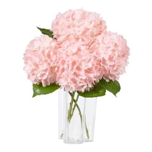 3Pcs Large Hydrangea Artificial Flowers,Latex Real Touch Hydrangeas with Pink - Picture 1 of 7