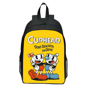 Cartoon The Cuphead Show Backpack Boys Anime School Bag Girls Shoulders Bag Gift