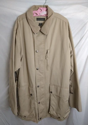 Vintage Banana Republic Chore Coat Men's Large Leather Collar Barn Field Jacket - Image 1 of 4