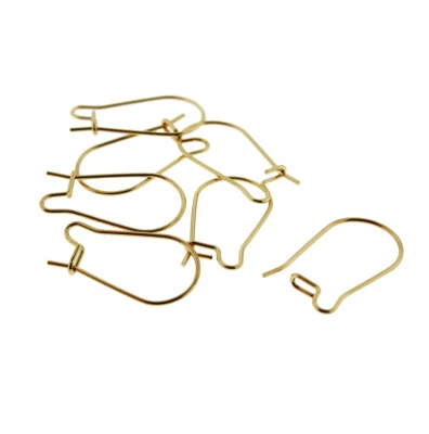 20 pares de cables para pendientes de acero inoxidable dorado ganchos estilo riñón - Z1084 Foto 1 de 3