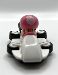 Toad Mario Kart Race Car McDonald's Happy Meal Toy White Pink Black CakeTop 2022 - Foto 1 di 5