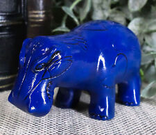 Ancient Egyptian Blue Hippopotamus of Nile River Small Figurine Statue 3 Inches