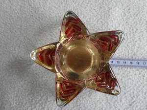 Fink Teelichthalter in Sternform, Glas - Bild 1 von 3