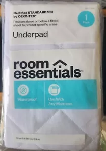 Room Essentials wasserdichte Unterlage 35"" x 48"" Matratzenschutz - Neu mit Etikett - Bild 1 von 3