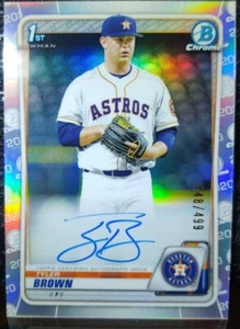 Tyler Brown ⚾ 2020 Bowman Chrome Refractors RC AUTO #CDATBR 148/499 - Picture 1 of 4