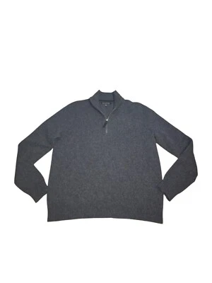 Banana Republic Zephyr Gray Extra Fine Merino Wool Blend Half Zip Sweater Size L - Image 1 of 4