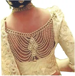 Saree Sari Perlenbluse Rücken Zubehör Schmuck Brosche Pin für Frauen - Bild 1 von 2