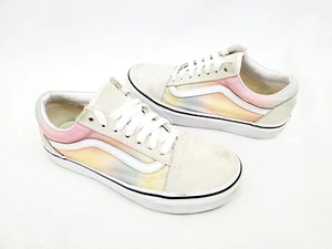 Vans Shoes Old Skool Pastel Rainbow Suede Lace Up Sneakers Women Size 5.5 - Picture 1 of 8