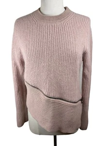 Emporio Armani Wool Blend Knit Sweater W Asymmetrical Zipper Detail Size 44 - Picture 1 of 8