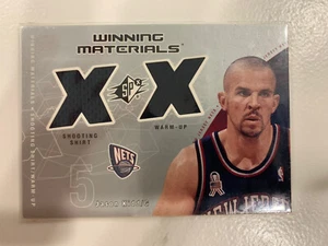 2002 Upper Deck UD SPx NBA Jason Kidd Winning Materials Dual Jersey Card - Picture 1 of 2