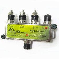 2x DIRECTV SWM 4 WAY MULTI RECEIVER SYSTEM SATELLITE SIGNAL SPLITTER GREEN LABEL